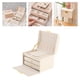 thumbnail image 4 of Caja de almacenamiento de joyas creativa de 3 capas, organizador de baratijas, regalo decorativo para Blanco A, 4 of 9