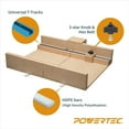 thumbnail image 5 of POWERTEC Table Saw Sled Kit w/ 12” T Track, 19” HDPE Miter Bar, Knob, Bolt & Screws Set for DIY Tablesaw Crosscut Sled, Fits 3/4" x 3/8" Miter Slot on Table Saws Wood Working & Accessories, 71673, 5 of 6