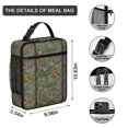 thumbnail image 3 of Camo and Pine Green Pattern Insulated Lunch Bag for Men Women,Waterproof Lunch Box for Work,Picnic or Travel,Thermal Insulation,10.63x9.06x3.54 Inches, 3 of 5