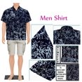 thumbnail image 4 of HAPPY BAY Men's Camp Beach Hawaiian Button up Casual Shirts XL Black, Palm Trees Summer Vacation Holiday, 4 of 6