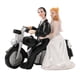 thumbnail image 2 of Inteprter Wedding Bride Groom Couple Motorcycle Resin Topper Figurine Decoration Cake Kits de decoración para fiestas, 2 of 6