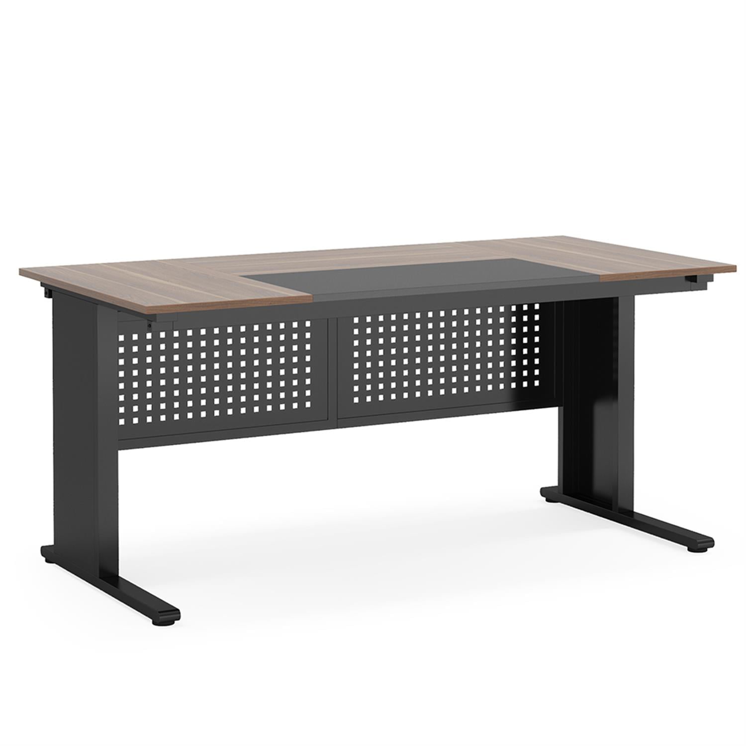 Demi Bonn 63" Modern Large Computer Desk with File Cabinet, Industrial L-Shaped Executive Desk, Study Work Desk for Home Office, Study, Living Room, Brown