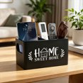 thumbnail image 4 of GHIIYER Coffee Table Organizer Remote Control Holder Wooden Storage Supplies Table Decor Black One Size, 4 of 4