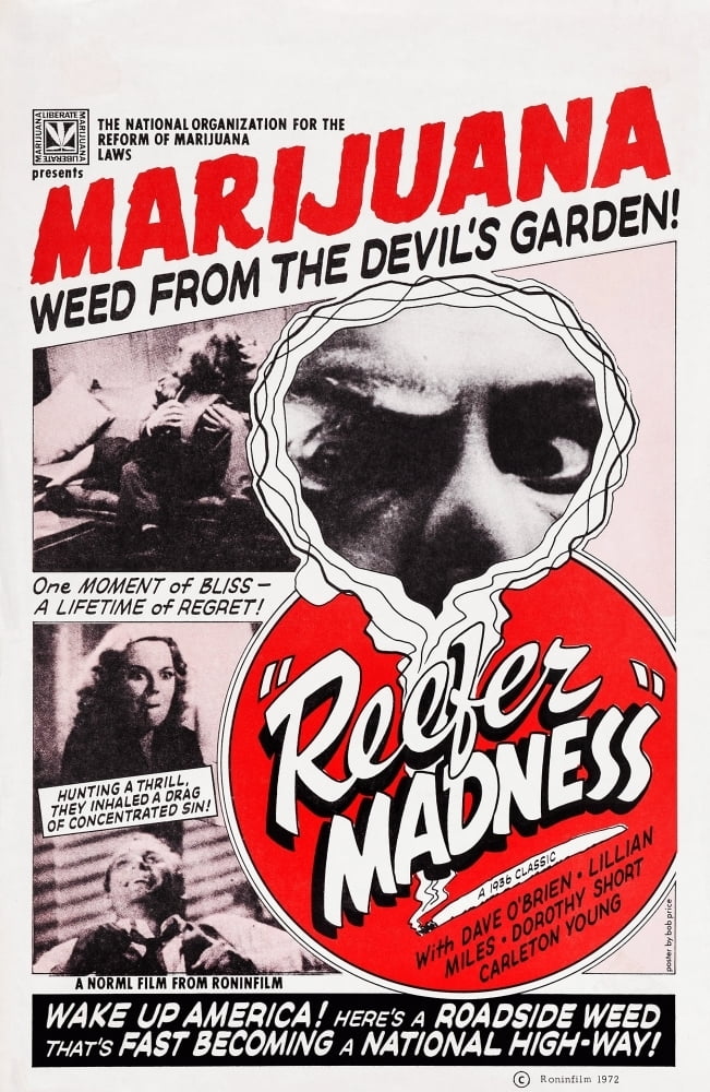 Reefer Madness Us 1972 ReIssue Poster Art Dorothy Short Craig