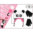 thumbnail image 2 of PEAK 2 PEAK Girls Panda Beanie Hat Glove Set, 2 of 6