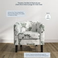 thumbnail image 4 of BELLEZE Accent Arm Club Chair in Linen Fabric - Highland (Butterfly Print), 4 of 7
