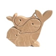 thumbnail image 1 of Statue Model  Cute Elephant Shape Wood Decorative Detachable Statue Display for Mother‘s Day, 1 of 8