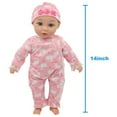 thumbnail image 5 of Little Darlings: 14" Kiss N Tickles Baby Doll - Pink, White, Swan - Soft Body, Sounds, Light Up Cheek, Accessories, New Adventures, Toddler Kid Age 2+, 5 of 9
