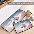 thumbnail image 6 of GZHJMY Kitchen Rugs 2 Piece Waterproof Non Slip Kitchen Mat Unicorn Kitchen Rug Set for Sink Office Kitchen Cafe, 19.7"x47.2"+19.7"x27.6" Carpet Runner, 6 of 7
