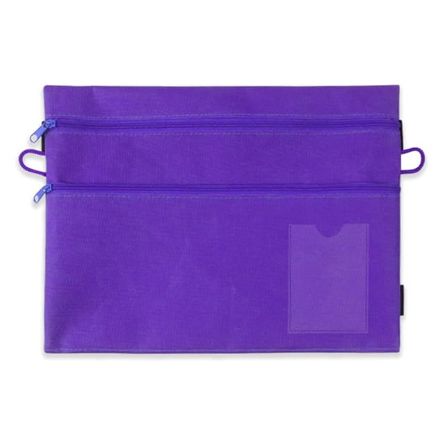 WWW Stationery Bag Adjustable Elastic Band Multi Pockets Pen Holder Zippered OfficeSupplies Organizer Caculator Cards Keys Sleeve Pouch For File Folder BinderBook Journals Notebook Detachable