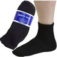Creswell 3 Pairs Of Mens Diabetic Black Ankle Socks 1315 King Size