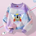 thumbnail image 3 of Sudadera con capucha y teñido anudado de Sonics para niños y niñas, con estampado de dibujos animados, unisex, estilo primavera y otoño, 3 of 5