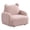 Pink, variant on Raelynn 25.5"W Black Sherpa Fabric Bear-Shaped Kids Armchair