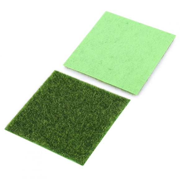 Washable Fiber 15×15×6 10 Pcs Artificial Grass Mat Turf Lawn Garden Micro Landscape Ornament Home Decor