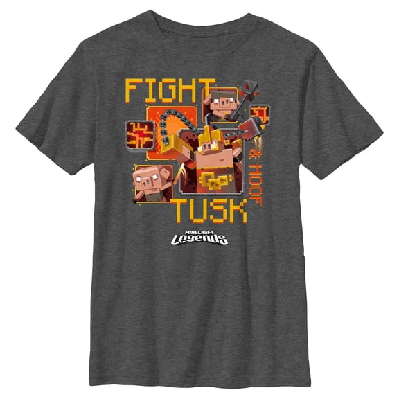 Boys Minecraft Fight Hoof & Tusk T Shirt