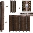 thumbnail image 3 of YRLLENSDAN 71in Wood Room Divider Screen with 6 Panels, Room Dividers and Folding Privacy Screens Wall Divider for Living Room Bamboo Room Divider for Room Separation, Brown, 3 of 8