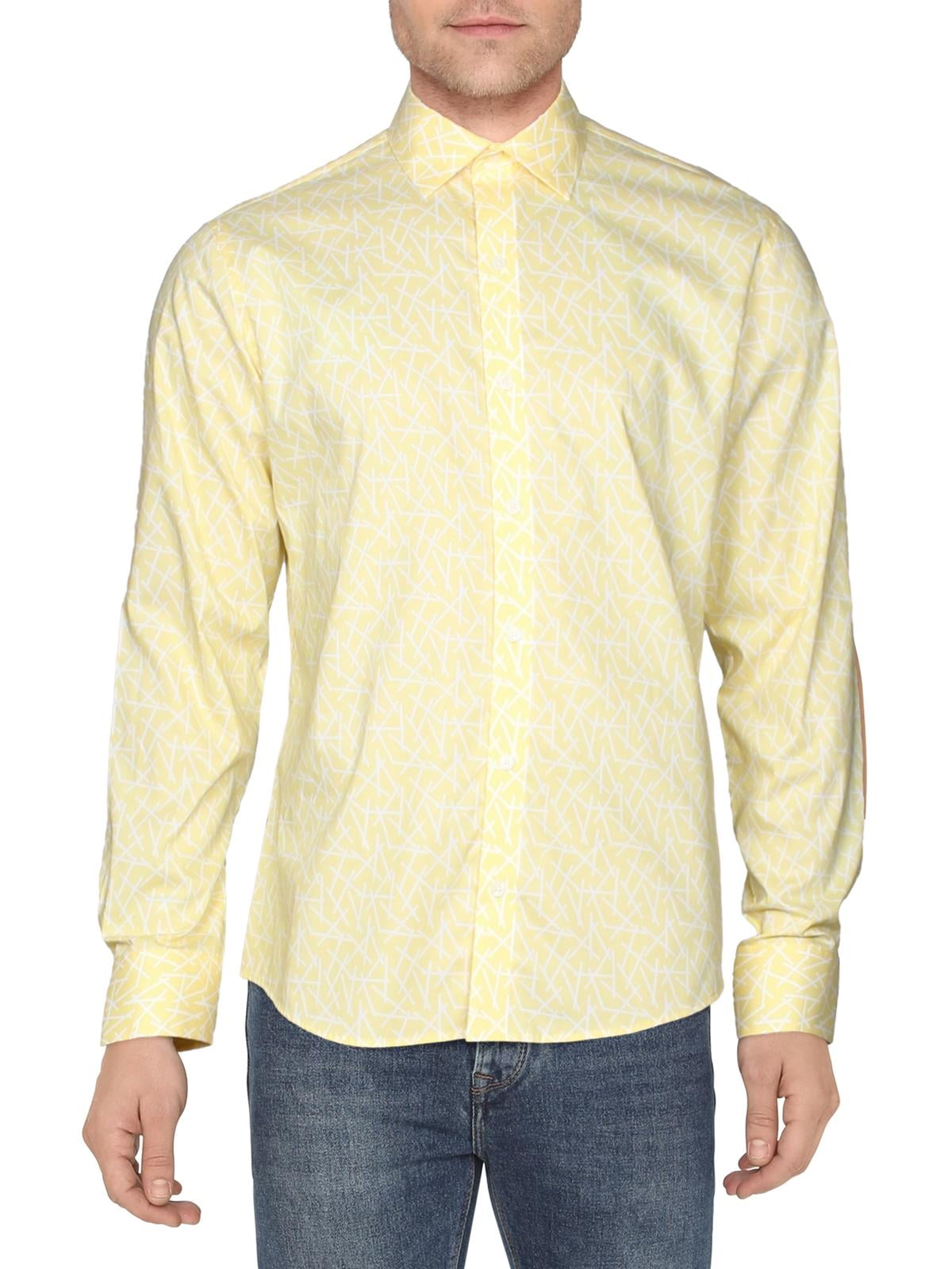 DKNY Mens Office Cotton Button-Down 