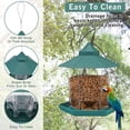 thumbnail image 2 of Wild Bird Feeder, Panorama Bird Feeder Hexagon Shaped Hanging Bird Feeder for Outside Outdoors Garden Yard Outside Decoration, 2 of 11
