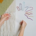 thumbnail image 2 of 9PCS Knitting Tool Set Sweater Hooks Knitting Needles Sets Cable Needle Stitch Holders Crooked Needle Sewing Needles (Random Color), 2 of 8