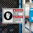 thumbnail image 6 of Weatherproof ANSI PPE Hearing Sign (High noise area Wear ear protection - Área de alto ruido Se requiere utilizar protección para los oídos) 8 in" x 12 in" UV Resistant Plastic Safety Warning SIgn, 6 of 7