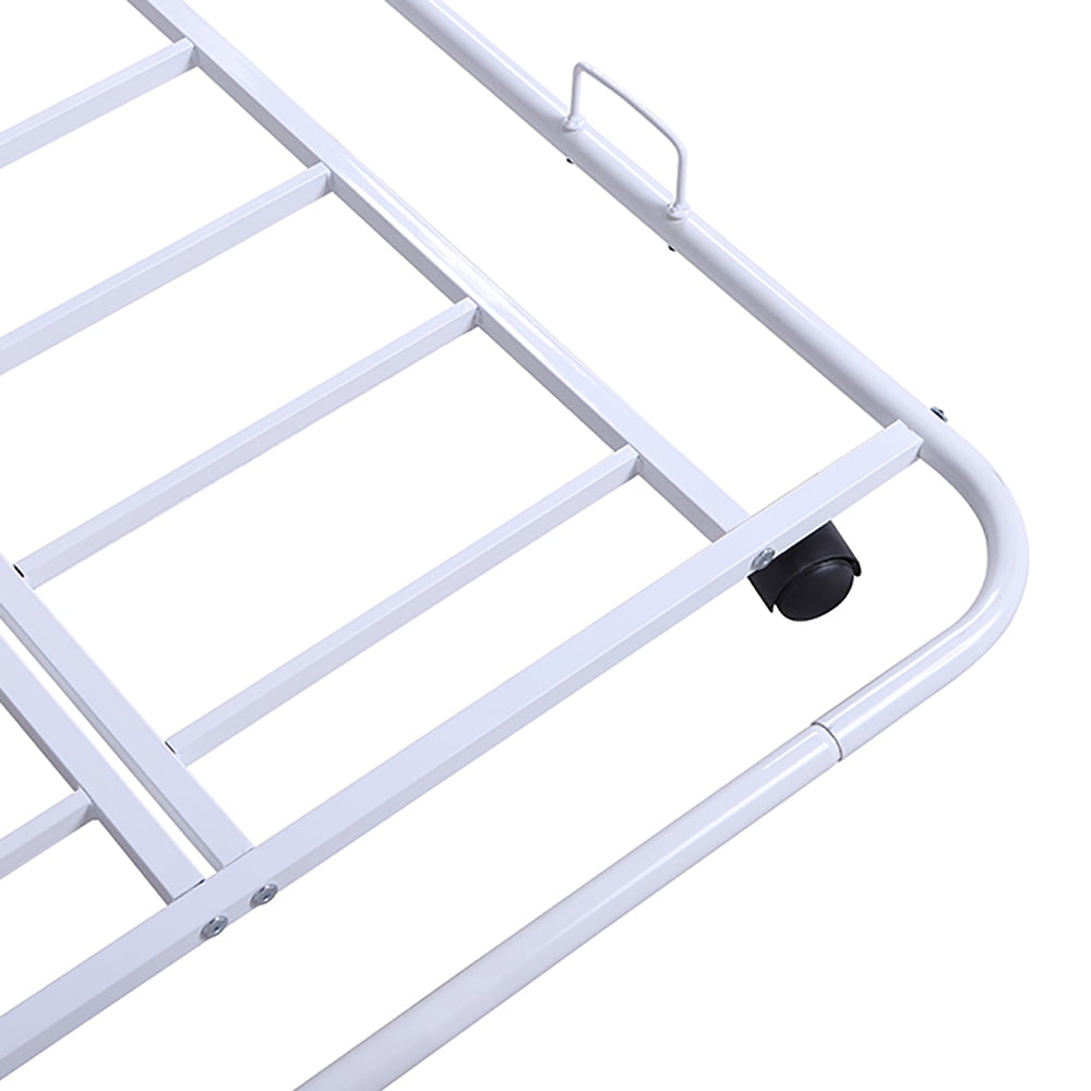 Kepooman White Modern Metal Frame Daybed with Trundle Kepooman White Modern Metal Frame Daybed with Trundle