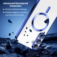 thumbnail image 4 of Entronix Magnetic Clear Case Compatible with Galaxy S26 Plus, Flexible TPU Cover and Built-in Camera Lens Protector, Blue, 4 of 6