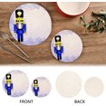 thumbnail image 4 of SKYSONIC 2 pcs Nutcracker Purple Snowflakes Pot Holders Trivets, Heat Resistant Trivets,Christmas Funny Cotton Thread Weave Mats for Hot Pads Pans Pot Bowl Teapot, 4 of 7