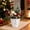 White, variant on Metal Bucket, Christmas Planter Vase, Distressed Holiday Decor, Vintage Embossed Detail and Sturdy Multi-Purpose Build for Mantel Styling, Dining Tables and Window Sills.