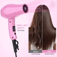 thumbnail image 5 of Lura Travel Portable Hair Dryer,Dual Voltage Mini Folding Handle Hair Blow Dryer Lightweight with 1 Concentrator,Pink, 5 of 8