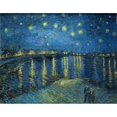 thumbnail image 2 of Vincent van Gogh 24x20 Gold Ornate Framed and Double Matted Museum Art Print Titled - Starry Night Over the Rhone (1888), 2 of 4