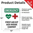 thumbnail image 2 of First Aid Kit AED With Symbol OSHA Emergency Vinyl Decal Label 14 Inch x 10 Inch - 5 Pack, 2 of 6