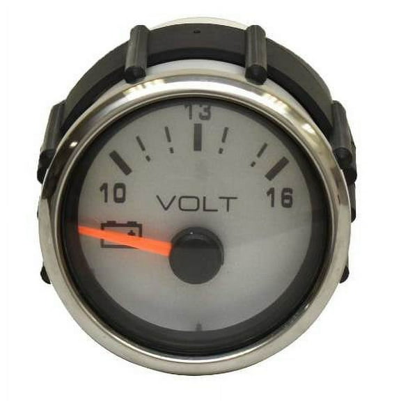 Faria Boat Volt Gauge VBC602B | 2 Inch Silver Gray