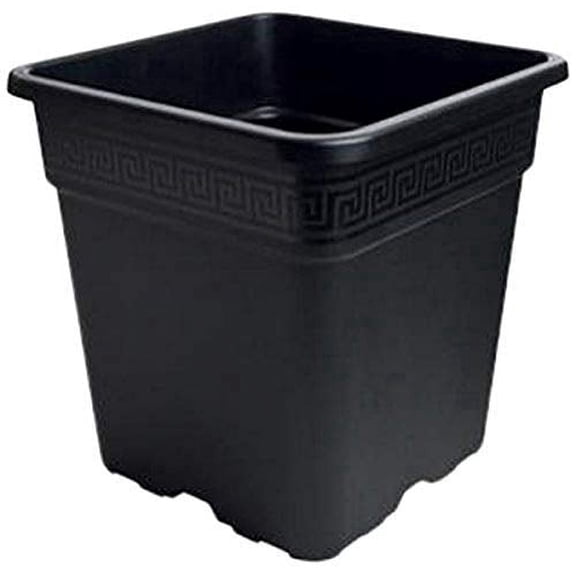 Gro Pro HGC725420 Square, 5 gal, Black Garden-pots, 5 Gallon, Natural