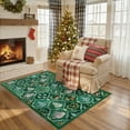 thumbnail image 4 of Moynesa 3'x5' Christmas Area Rug, Washable Area Rugs for Bedroom Entryway Xmas Throw Rug Christmas Tree Decorative Moroccan Rug, Green, 4 of 11