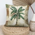 thumbnail image 5 of Tropical Palm Tree Throw Pillow Covers 20 x 20 Inch Summer Outdoor Green Leaves Decorative Pillow Cases Polyester Linen Cushion Covers for Couch Sofa Home Decor Set of 4, 5 of 7