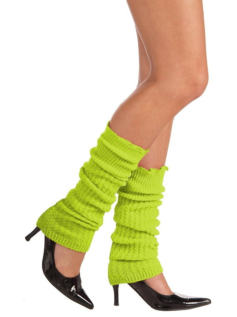 Neon Pintuck Leg Warmers (B×N) Tyqour 2 Pairs Neon Leg Warmers 80s Accessories for Women