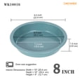 thumbnail image 2 of CHEFMADE Pizza Pan, 8-inch Non-Stick Pancake Bakeware for Oven Baking (Green), 2 of 7