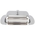 thumbnail image 3 of Luxious Stainless Steel Butter Dish Box Container Shiny Cheese Server Storage Keeper Tray with Easy, 3 of 5