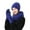 Blue, variant on Women’s Winter Enhanced Warmth Double-Layer Fleece Three-Piece Set Knitted Hat + Scarf + Gloves Thickened Wind-Resistant Cold-Resistant Outdoor