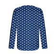 thumbnail image 7 of Women's Long Sleeve Tops 2026 Trendy Polka Dot V Neck Pullover Shirts Spring Causal Loose Fit Tunic Dressy Blouse, 7 of 7