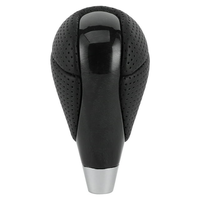 Leather Gear Shift Knob Auto Car Modified Accessory Fit for Lexus LS460/600 IS250 GS300(Piano Black Black Perforated Leather )