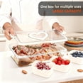 thumbnail image 4 of Snackle Box – 8 Compartment Divided Serving Tray with Lid, Handle, 4 Gold Forks, Portable, 4 of 7