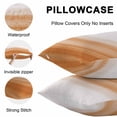 thumbnail image 5 of Throw Pillow Covers 20x20 Inch Set of 2, Orange White Ombre Waterproof Outdoor Pillow Covers, Farmhouse Retro Simple Striped Art Decorative Cushion Pillowcases for Couch, Sofa, Bed, Garden, Patio, 5 of 9