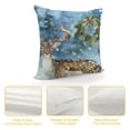thumbnail image 4 of Orinice Deer Snow Christmas Wreath Graphic Decorative Cushion Throw Pillow Cover 12x12in, 4 of 5