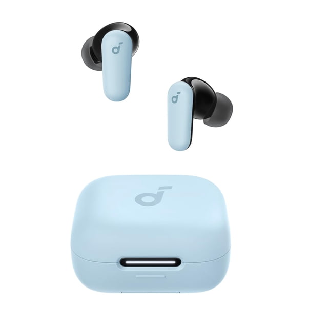 Soundcore P30i de Anker Auriculares con cancelación de ruido, cancelación de ruido fuerte e inteligente, graves potentes, tiempo de reproducción de 45 horas, estuche 2 en 1 y soporte para teléfono, IP
