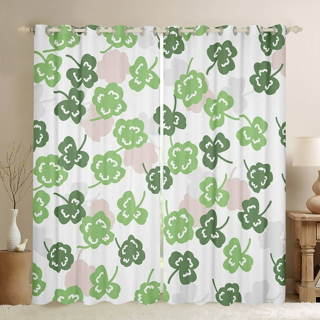 Erosebridal Rideaux Trèfle à Quatre Feuilles pour Salon, Rideaux et Draperies pour la Saint-Patrick (52x84), Décoration de Festival
