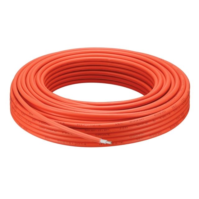 Solar Panel Cable 98 Pies 10AWG 6mm2 Solar Cable Extensión Estañado Cobre Cable Rojo para RV Barco Marino Solar Panel