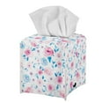 thumbnail image 7 of ZUXONGSY Flower Square Tissue Box Covers PU Leather Household Tissue Holder Decorative Square Tissue Box Cover Stylish Paper Towel Box Cover for Women Gifts for Mom, 7 of 7