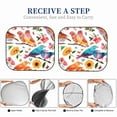 thumbnail image 6 of Haiem Flowers Birds And Butterflies Windshield Sun Shade: Universal Foldable 2-Piece Car Front Window Sunshade - Blocks Uv Rays, And Reduces Heat,Essential Car Accessory Medium, 6 of 7