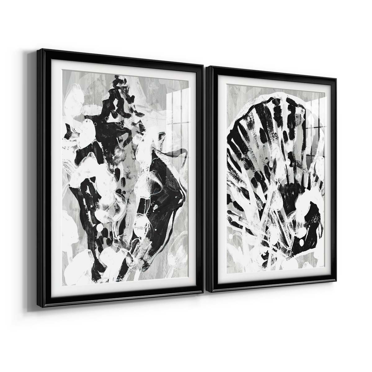 Wexford Home Ocean Inkblot I Premium Framed Print, 26.5" x 36.5" - Ready to Hang, Black (Set of 2)